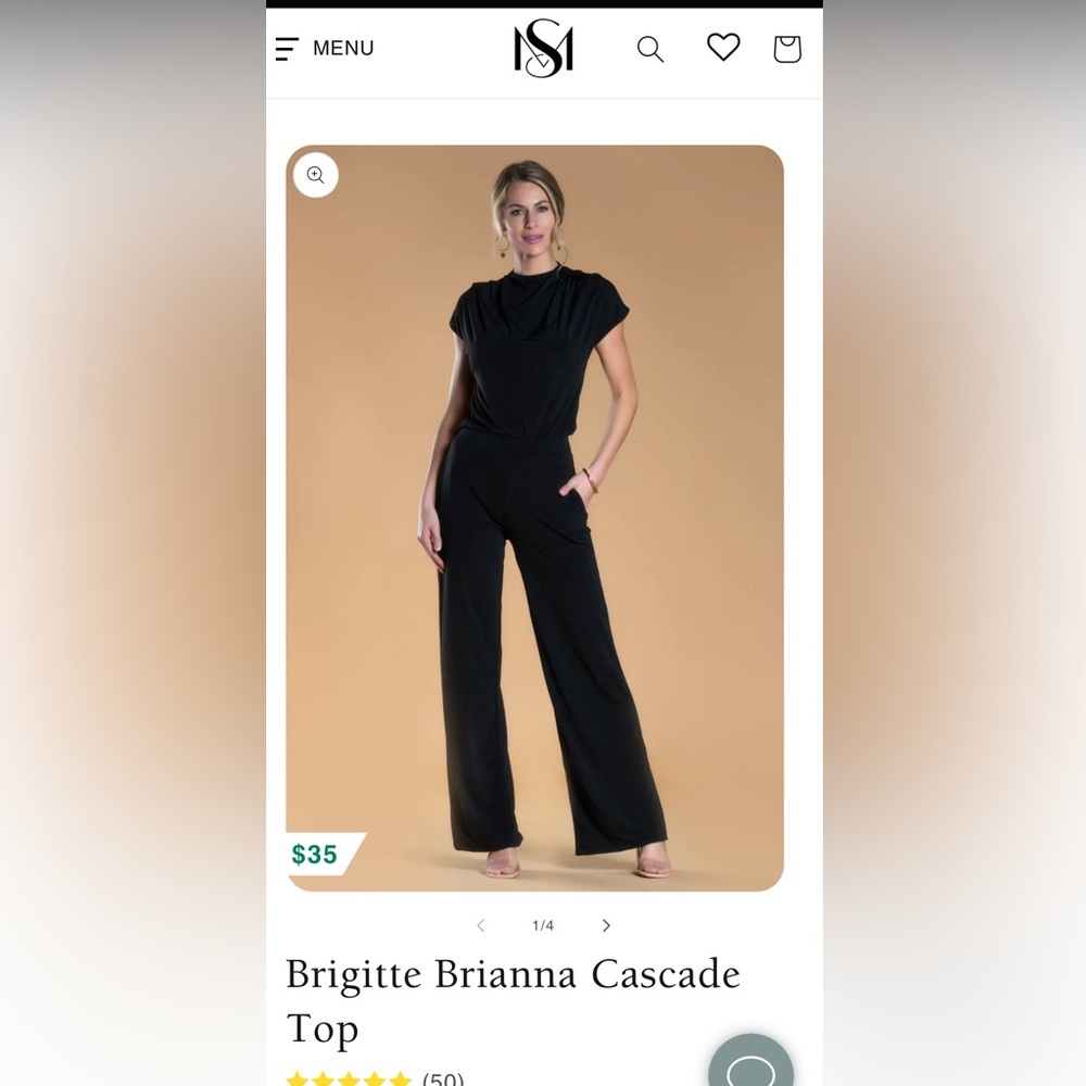 Sexy modest classy two piece jumpsuit look black
